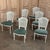 Set of Six Neoclassical Painted Swedish Chairs With Caned Backs & Mohair Seats For Sale - Image 4 of 15