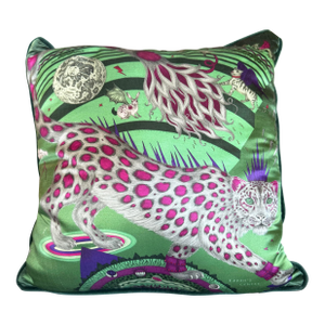 Emma Shipley Snow Leopard Velvet Decorative Pillow