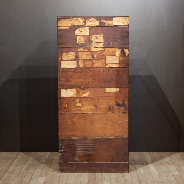 Antique Mahogany Yawman and Erbe 15 Drawer Modular File Cabinet c.1910 For Sale - Image 17 of 18