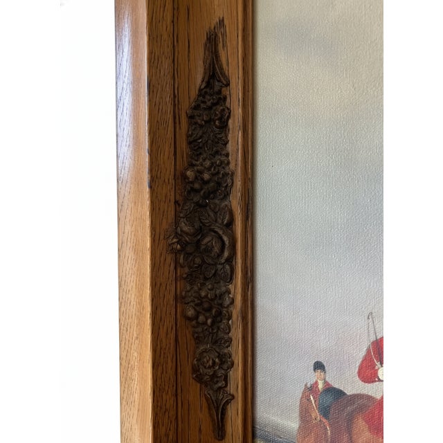 White Mid 20th Century Thomas Tyrwhitt-Drake, Master of the Bicester and Warden Hillfoxhounds Reproduction Paining With Ornate Wood Frame For Sale - Image 8 of 15