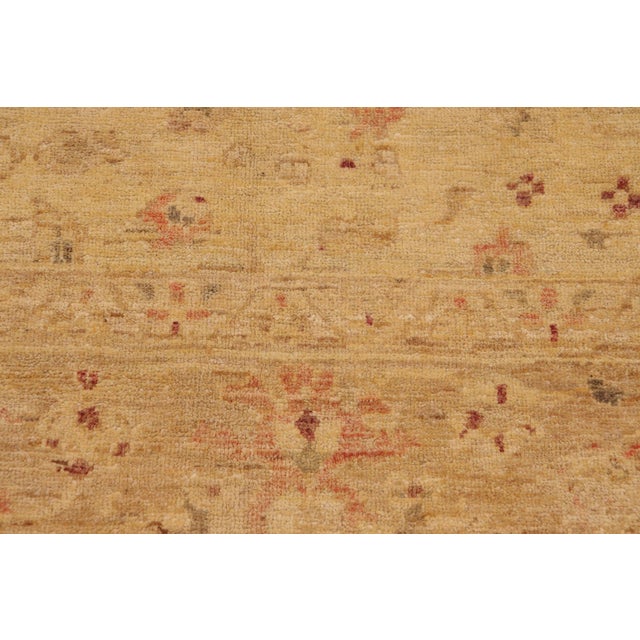 Textile Classic Ziegler Gold Tan Hand-Knotted Wool Rug - 9'4'' X 11'10'' For Sale - Image 7 of 8