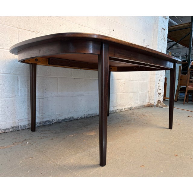 Brown Mid 20th Century Iconic Danish Mid-Century Modern Rosewood Dining Set With 8 High-Back Chairs For Sale - Image 8 of 18
