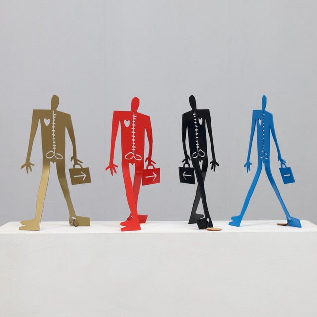 Coen Blankwaard, Figurative Composition, 1990s, Metal, Set of 4 For Sale - Image 3 of 9