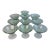 1950s Green Glass Dessert Cups, Set of 10 For Sale