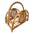 Rattan Bamboo and Cane Magazine Rack For Sale