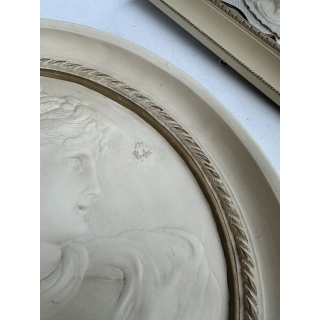 1970s Collection of 3 Vintage Carved Stone English Woman Artwork- Buffalo, Ny For Sale - Image 5 of 12