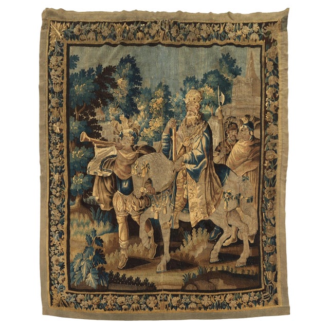 Early 21st Century Zabihi Collection Mid 18th Century French Tapestry of Charlemagne - 8'7" x 10'1" For Sale - Image 15 of 18