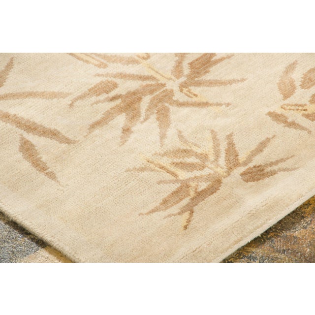 Art Deco Contemporary Chinese Deco Style Beige Wool Rug by Rug & Kilim, India For Sale - Image 3 of 9