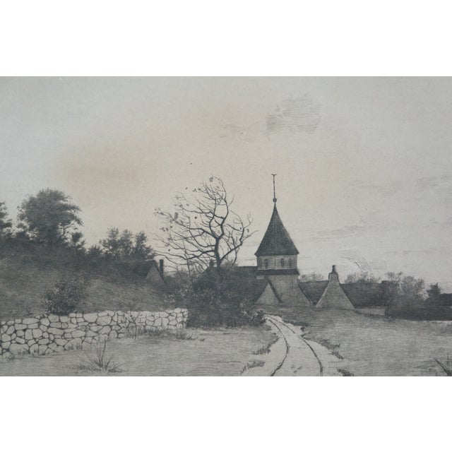 Antique 1894 John Octavius Anderson Signed Day’s Dying Glow Country Road Etching For Sale - Image 9 of 11