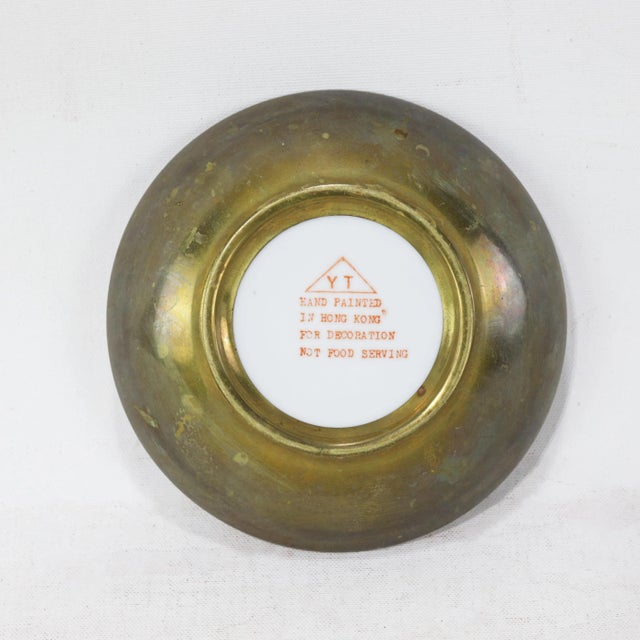 Set of 20th Century Three Japanese Hand Painted Porcelain Elephant Motif Decorative Plates For Sale - Image 15 of 16