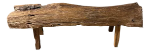 Andrianna Shamaris Teak Wood Log Style Bench