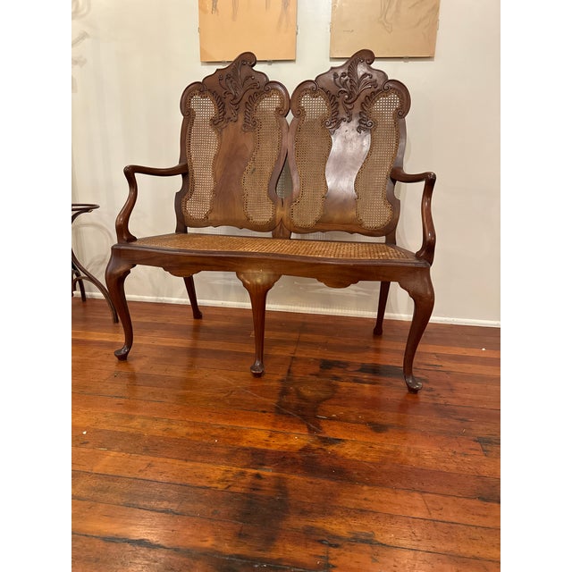 Early 20th Century French Provincial Style Double Caned Deter For Sale - Image 4 of 12