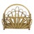 Vintage Fan Style Bent Bamboo Magazine Rack Holder For Sale