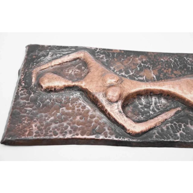 Mid-Century Modern Mid-Century Modern Hand-Forged Artist Copper Wall Piece, 1950s For Sale - Image 3 of 8
