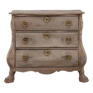 1820s Dutch Oak Bombe Chest Of Drawers For Sale