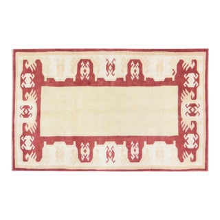 Vintage Turkish Anatolian Hand Knotted Wool Rug, 3x4'1 For Sale