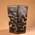 Vintage Hand-Painted Gilt Black Lacquer Hexagonal Brush Pot With Dragon Motif For Sale - Image 4 of 9