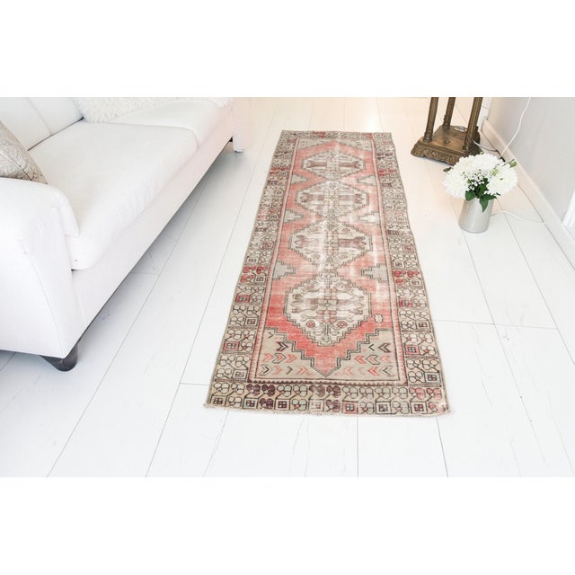Turkish Vintage Anatolian Hallwway Runner Rug For Sale - Image 3 of 10
