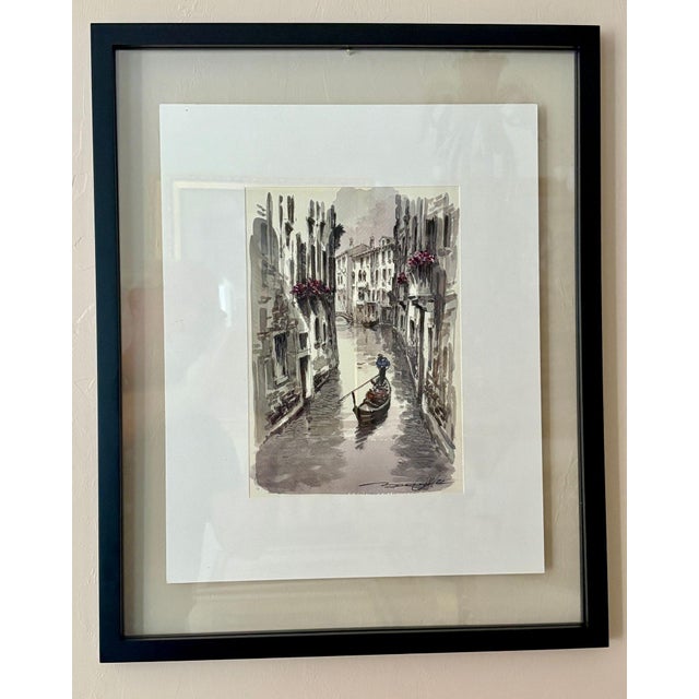 2010s Watercolor Painting of Venice by Bonazzon For Sale - Image 5 of 5