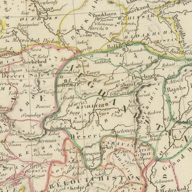 Antique Map of Turkey in Asia, Afghanistan and Arabia by Malte Brun, 1830 For Sale - Image 4 of 12