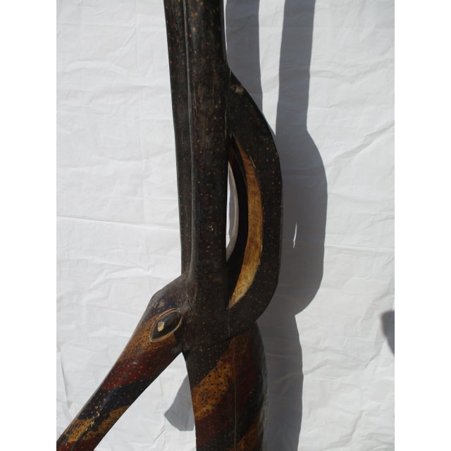Tribal Mask Headdress African Kurumba Adone Antelope Large 6ft.4 In For Sale - Image 3 of 10