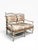 French Country 1990s Sam Moore French Country Toile Cotton Upholstery Fabric Settee For Sale - Image 3 of 12