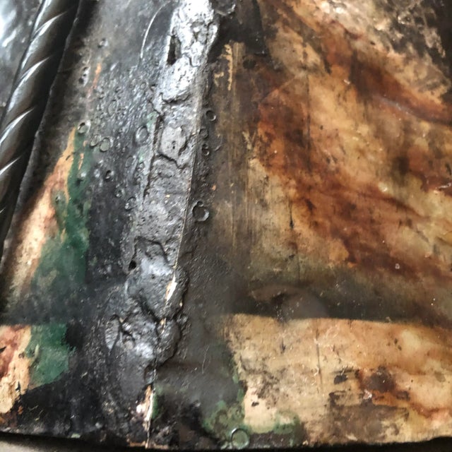 Ceramic 1940s Painted Pottery/Terracotta Cat Lamp For Sale - Image 7 of 13