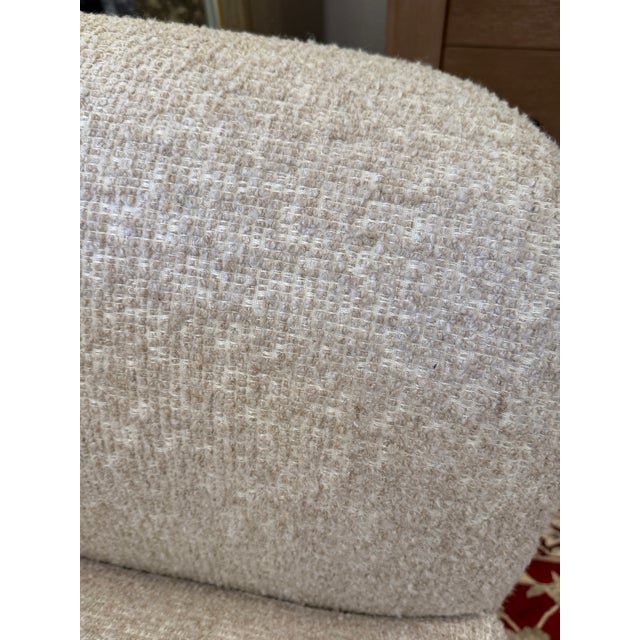 Textile Crate & Barrel Contour Collection Apartment Sofa, Oat For Sale - Image 7 of 12