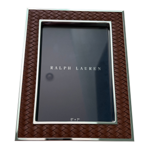 Ralph Lauren Brockton 5 X 7 Saddle Picture Frame New Nib $295