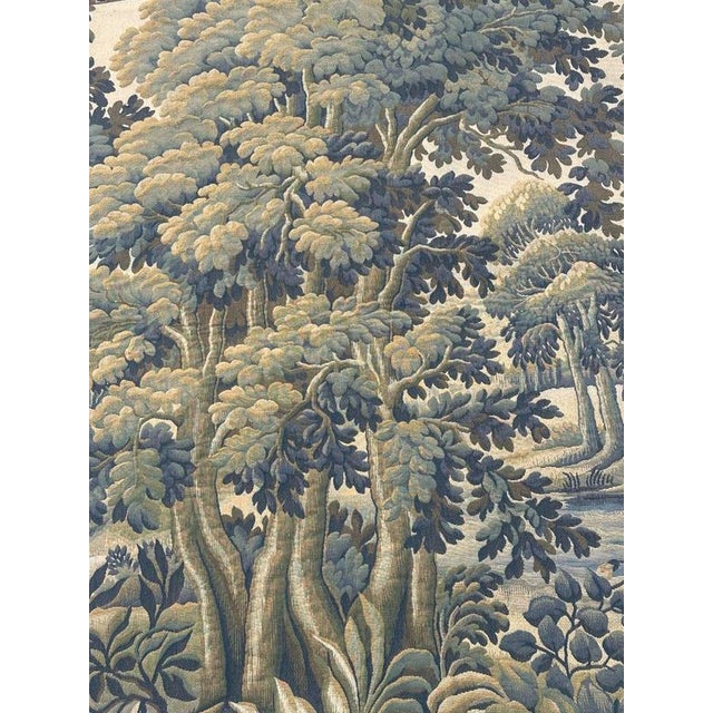 Mid-Century French Aubusson Jacquard Halluin Tapestry verdure Mallard, 1960s For Sale - Image 18 of 18