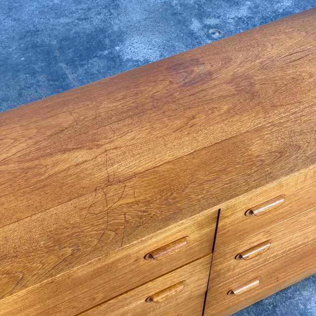 Wood Mid-Century Teak 6-Drawer Sideboard, 1960 For Sale - Image 7 of 9