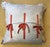 A pillow made from an English printed floral lined circa 1920’s, backed and edged with hand dyed linen Damask. Mary Jane...