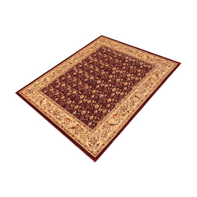 Boho Chic Boho Chic Ziegler Red Beige Hand-Knotted Wool Rug - 7'11'' X 10'0'' For Sale - Image 3 of 8