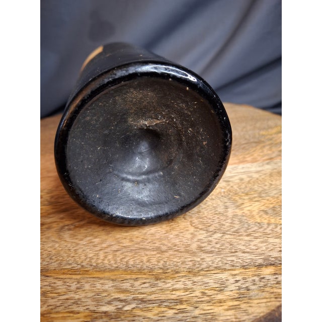 Bottle Green 19th Century Hand-Blown Empty Wine Bottle - Original Pontil Mark & 1864 Label For Sale - Image 8 of 9