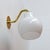 1950s Set of Vilhelm Lauritzen Wall Lights by Louis Poulsen, Brass & Opaline, 1955 For Sale - Image 5 of 9