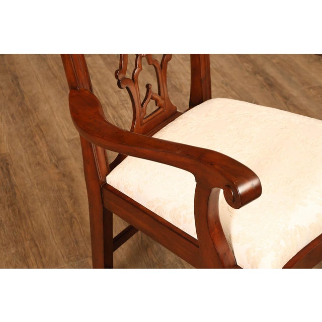 Brown Scarborough House Chippendale Style Pair Of Mahogany Armchairs For Sale - Image 8 of 18