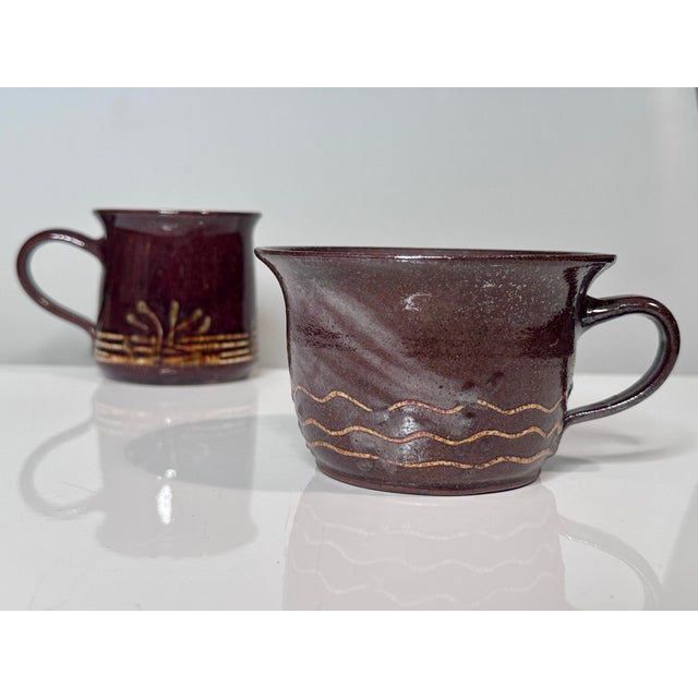 Studio Ceramic Mugs by Helma Klett, Germany, 1980s, Set of 2 For Sale - Image 4 of 9