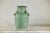 Celadon Glazed Ceramic Vase with Applied Fruit and Foliate Decoration and Scalloped Rim For Sale - Image 9 of 12