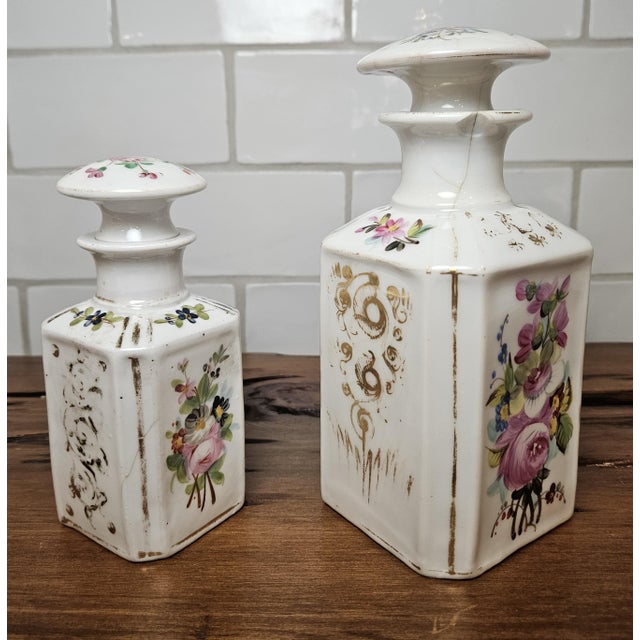 Ceramic Set of 4, Antique French Perfume Bottles For Sale - Image 7 of 18