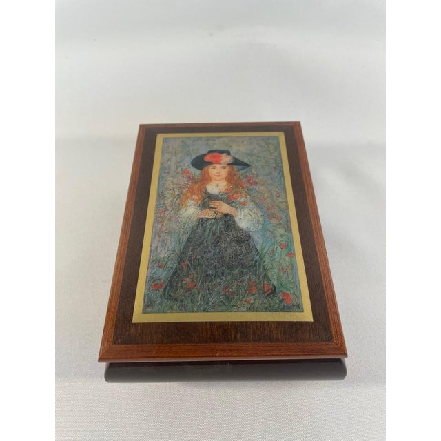Late 20th Century Small Vintage Italian Marquetry Music Jewelry Box For Sale - Image 4 of 12