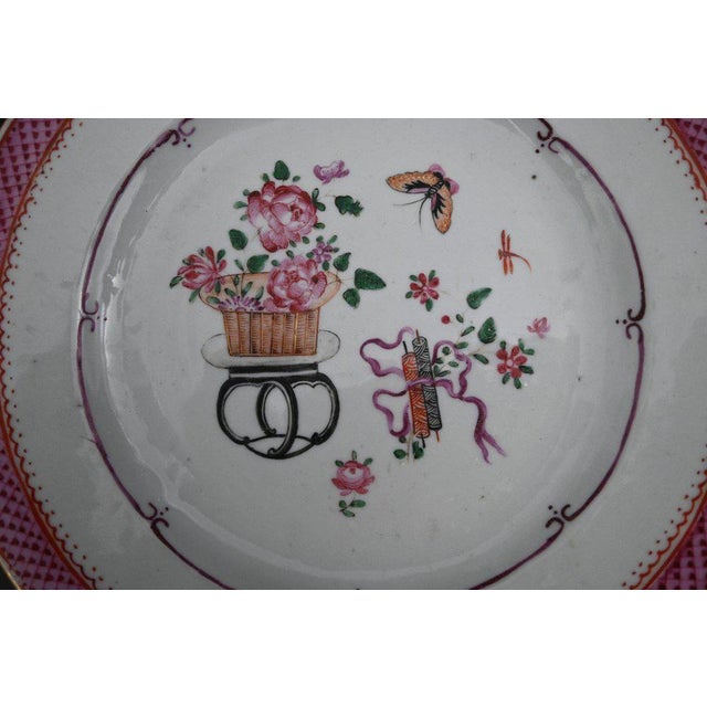 Ceramic Chinese Plates in Porcelain, Set of 2 For Sale - Image 7 of 8