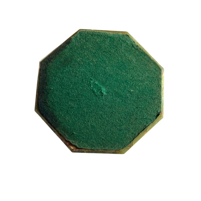 Green Art Deco Style Green Onyx & Bronze Duck Vide-Poche, Mid-Century European Catchall For Sale - Image 8 of 8