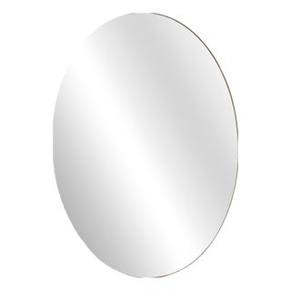 Beveled Mirror with Brass Frame, 1980s For Sale