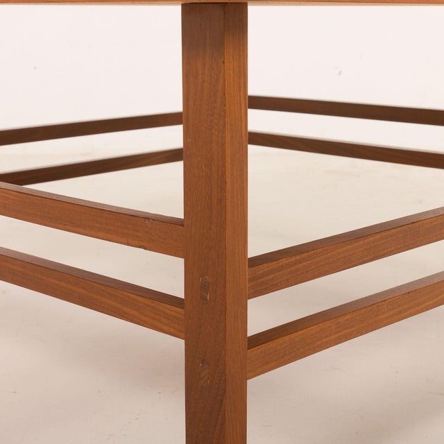Mid-Century Modern Scandinavian Square Teak Coffee Table, Denmark, 1970s For Sale - Image 6 of 9