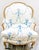 The Antique Framed French Louis XV Style Bergère Chair is a stunning piece of vintage furniture upholstered in luxurious...