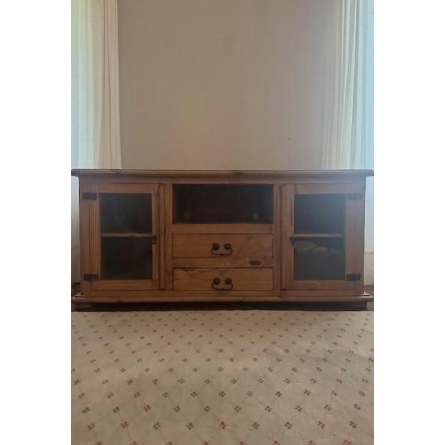Wood Vintage Pine Console For Sale - Image 7 of 7
