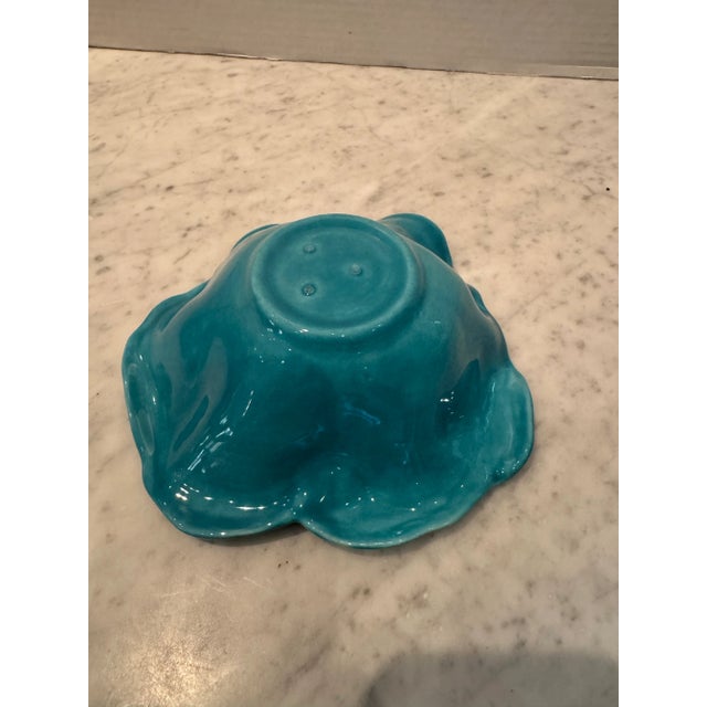 Vintage Set of Eight Dessert/Salad Plates in Turquoise For Sale In New York - Image 6 of 6