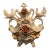 Vintage Capodimonte-Style Porcelain Swan & Rose Centerpiece For Sale
