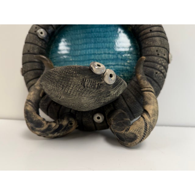 Vintage Richard Marshall Ceramic 'Woo' Dragon Wall Sconce For Sale - Image 9 of 11