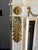 French Monumental Hand-Carved Louis XVI Style White & Gilt Architectural Fireplace Mantel, Solid Wood, 83”w For Sale - Image 3 of 16